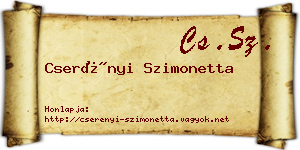 Cserényi Szimonetta névjegykártya